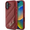 Image de Karl Lagerfeld KLHCP16SPQDSMGR iPhone 16 6.1" czerwony/red hardcase Diagonal Quilted Script (Apple iPhone 16), Coque pour téléphone portable, Rouge