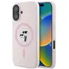 Image de Karl Lagerfeld KLHMP16SSCMKCRHP iPhone 16 ró owy/pink HC MagSafe Silicone KC Heads Ring (Apple iPhone 16), Coque pour téléphone portable, Pink