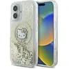 Image de Hello Kitty HKHMP16SLGDIH iPhone 16 6.1" bia y z oty/white gold hardcase Liquid Glitter Fever MagSa (Apple iPhone 16), Coque pour téléphone portable, Blanc, Or