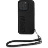 Image de BMW BMHCP16L23RMRLK iPhone 16 Pro 6.3" czarny/black hardcase Signature Leather Wordmark Cord (Apple iPhone 16 Pro), Coque pour téléphone portable, Noir