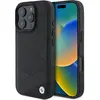 Image de BMW BMHCP16L23RCGPK iPhone 16 Pro 6.3" czarny/black hardcase Sign Leather Crossing Lines Pattern (Apple iPhone 16 Pro), Coque pour téléphone portable, Noir