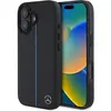 Image de Mercedes MEHMP16S23RURBK iPhone 16 6.1" czarny/black hardcase MB Blue Line Leather MagSafe (Apple iPhone 16), Coque pour téléphone portable, Noir