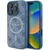 Image de Guess GUHMP16LG4GFRB iPhone 16 Pro 6.3" niebieski/blue hardcase 4G Ring Classic Logo MagSafe (Apple iPhone 16 Pro), Coque pour téléphone portable, Bleu