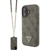 Image de Guess GUHCP16SP4TDSCPW iPhone 16 6.1" br zowy/brown hardcase Cuir Métal Logo Strass Crossbody (Apple iPhone 16), Coque pour téléphone portable, Marron