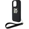 Image de DKNY DKHCP16LPBSWSK iPhone 16 Pro 6.3" czarny/black hardcase Wrist Strap Stock Logo (Apple iPhone 16 Pro), Coque pour téléphone portable, Noir