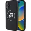Image de Karl Lagerfeld iPhone 16 Liquid Silicone K&CH Heads MagSafe Case (Apple iPhone 16), Coque pour téléphone portable, Noir