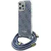 Image de Guess GUHCP16XHC4SEB iPhone 16 Pro Max 6.9" niebieski/blue hardcase Crossbody Cord 4G Print, Bandoulière pour smartphone, Bleu