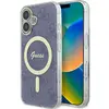 Image de Guess GUHMP16SH4STB iPhone 16 6.1" niebieski/blue hardcase IML 4G MagSafe (Apple iPhone 16), Coque pour téléphone portable, Bleu