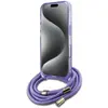 Image de Guess GUHMP16SHCTSGNSU iPhone 16 6.1" fioletowy/pourpre étui rigide Cordon Script MagSafe, Bandoulière pour smartphone, Violet