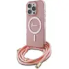Image de Guess GUHMP16XHCTSGNSP iPhone 16 Pro Max 6.9" ró owy/pink hardcase Crossbody Cord Script MagSafe, Bandoulière pour smartphone, Rose