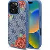 Image de Guess Étui 4G Flowers Print MagSafe na iPhone 16 Pro - niebieskie (Apple iPhone 16 Pro), Coque pour téléphone portable, Bleu