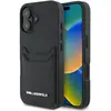 Image de Karl Lagerfeld Case HC Grained PU Cardslot Metal Elong for iPhone 16 black (Apple iPhone 16), Coque pour téléphone portable, Noir