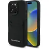 Image de Karl Lagerfeld Case HC Grained PU Cardslot Metal Elong for iPhone 16 Pro Max black (Apple iPhone 16 Pro Max), Coque pour téléphone portable, Noir