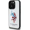 Image de U.S. Polo US Polo USHCP15XPUSH iPhone 15 Pro Max 6.7 white/white Leather Big DH American Flag (Apple iPhone 15 Pro Max), Coque pour téléphone portable, Blanc