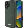Image de DKNY Back panel cover Apple - PU Leather Grid Pattern Magsafe Case for iPhone 16 Green (Apple iPhone 16), Coque pour téléphone portable, Vert