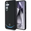 Image de Mercedes Leather Contrasted Blue Horizontal Curve MagSafe Case for Samsung Galaxy S25 - Black (Samsung Galaxy S25 Ultra), Coque pour téléphone portable, Noir, Bleu