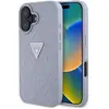 Image de Guess Hardcase PU Grained Hot Stamp 4G Triangle Metal Case for iPhone 16 6,1" Purple (Apple iPhone 16), Coque pour téléphone portable, Violet