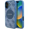 Image de Guess Case 4G Circle Classic Logo MagSafe for iPhone 16 blue (Apple iPhone 16), Coque pour téléphone portable, Bleu