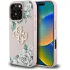 Image de Guess Case Grained Roses Big 4G logo for iPhone 16 Pro Max pink (Apple iPhone 16 Pro Max), Coque pour téléphone portable, Pink