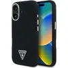 Image de Guess Case Denim Triangle Logo MagSafe for iPhone 16 black (Apple iPhone 16), Coque pour téléphone portable, Noir