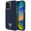 Image de Guess Case Denim Triangle Logo MagSafe for iPhone 16 Pro Max blue (Apple iPhone 16 Pro Max), Coque pour téléphone portable, Bleu