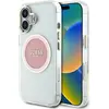 Image de Guess Case IML Metal Colored Circle Classic Logo MagSafe for iPhone 16 pink (Apple iPhone 16), Coque pour téléphone portable, Pink, Rose