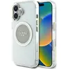 Image de Guess Case IML Metal Colored Circle Classic Logo MagSafe for iPhone 16 grey (Apple iPhone 16), Coque pour téléphone portable, Gris, Argent
