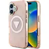 Image de Guess Case IML Metal Glitter 4G Circle Triangle MagSafe for iPhone 16 pink (Apple iPhone 16), Coque pour téléphone portable, Pink