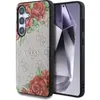 Image de Guess Leather 4G Flowers Print Metal Classic Logo MagSafe Case for Samsung Galaxy S25 - Pink (Samsung Galaxy S25), Coque pour téléphone portable, Pink