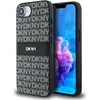 Image de DKNY Etui Repeat Texture Pattern with Tonal Stripe do iPhone 16e czarny (Apple iPhone 16e, Apple iPhone 17e), Coque pour téléphone portable, Noir