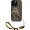 Image de Guess PU 4G Metal Logo Strap Back Cover für iPhone 16 Pro Max Braun (Apple iPhone 16 Pro Max), Coque pour téléphone portable, Marron