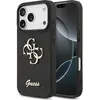 Image de Guess Back panel cover Apple iPhone 17 Pro PU Fixed Glitter 4G Metal Logo Case Black (Apple iPhone 17 Pro), Coque pour téléphone portable, Noir