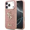 Image de Guess Back panel cover Apple iPhone 17 Pro PU Fixed Glitter 4G Metal Logo Case Pink (Apple iPhone 17 Pro), Coque pour téléphone portable, Pink