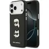 Image de Karl Lagerfeld FW Grained Karl & Choupette Heads Pins & Logo case for iPhone 17 Pro Max black (Apple iPhone 17 Pro Max), Coque pour téléphone portable, Noir