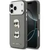 Image de Karl Lagerfeld FW Grained Karl & Choupette Heads Pins & Logo case for iPhone 17 Pro Max grey (Apple iPhone 17 Pro Max), Coque pour téléphone portable, Gris