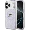 Image de Karl Lagerfeld case Magsafe IML glitter case metal camera frame and buttons Karl and Choupette heads (Apple iPhone 17 Pro), Coque pour téléphone portable, Violet