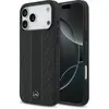 Image de Mercedes Leather Laurel Leaves Stripes MagSafe Case for iPhone 17 Pro Max Black (Apple iPhone 17 Pro Max), Coque pour téléphone portable, Noir