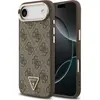 Image de Guess Case Magsafe 4G PU Leather Case With Triangle Logo And Gold Metal Camera Frame For iPhone 17 A (Apple iPhone Air), Coque pour téléphone portable, Marron, Or