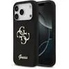 Image de Guess 4G Silicone Script Big Metal Logo Case für Apple iPhone 17 Pro - black (Apple iPhone 17 Pro), Coque pour téléphone portable, Noir