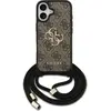 Image de Guess Etui 4G Big Logo Cord Stap Crossbody do iPhone 17 br zowy (Apple iPhone 17), Coque pour téléphone portable, Marron
