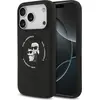 Image de Karl Lagerfeld Coque Liquid en silicone avec design Karl et Choupette compatible MagSafe (Apple iPhone 17 Pro), Coque pour téléphone portable, Noir