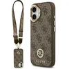 Image de Guess - 4G Strass Logo with Big Strap Metal Button MagSafe (GUHMP17SP4G4DCSW) - iPhone 17 - Brown (Apple iPhone 17), Coque pour téléphone portable, Marron