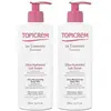 Image de Topicrem, Lotion pour le corps, Lait corporel ultra hydratant 500ml - Pack de 2 (Lotion pour le corps, 1000 ml)