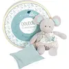 Image de Doudou et Compagnie, Doudou, Souris bio avec doudou, vert olive 22cm (7 x 24 cm)