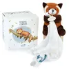 Image de Animal en peluche Doudou et Compagnie Panda Roux avec doudou attache-sucette