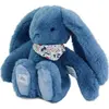 Image de Doudou et Compagnie Fleurette Hase blau 25cm (25 cm)