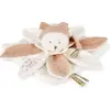 Image de Doudou et Compagnie, Doudou, Schmusetuch Bär Blüte rosegold 25cm