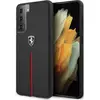 Image de Ferrari Leather Cover Off Track Nylon (Samsung Galaxy S21), Coque pour téléphone portable, Noir