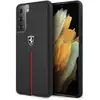 Image de Ferrari Leather Cover Off Track Nylon (Samsung Galaxy S21+), Coque pour téléphone portable, Noir
