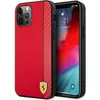 Image de Ferrari FESAXHCP12LRE iPhone 12 Pro Max 6,7" czerwony/red hardcase On Track Carbon Stripe (Apple iPhone 12 Pro Max), Coque pour téléphone portable, Rouge